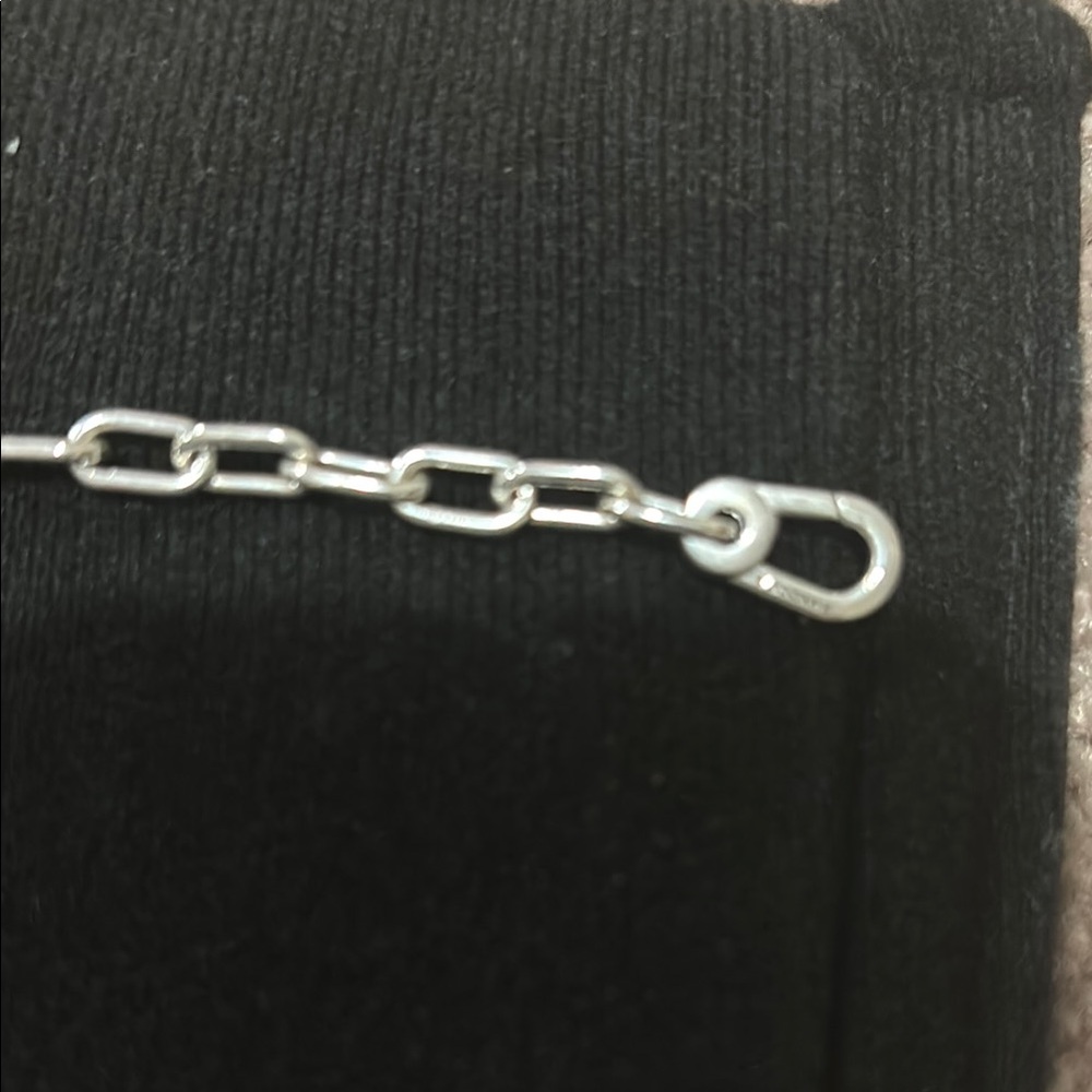 Pandora Silver and Gold Chain Bracelet with Personalized Charm - Picture 3 of 4